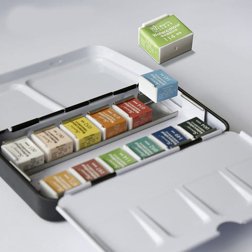 Ikane Studio Matériel d'art / Matière / Peinture Palette essentielle d’aquarelle – godets en boîte métal