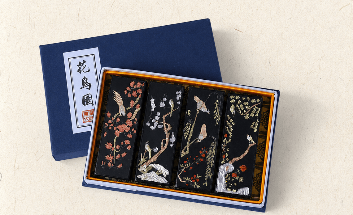 Ikane Studio Encre Coffret de bâtons d’encre à broyer — calligraphie et lavis