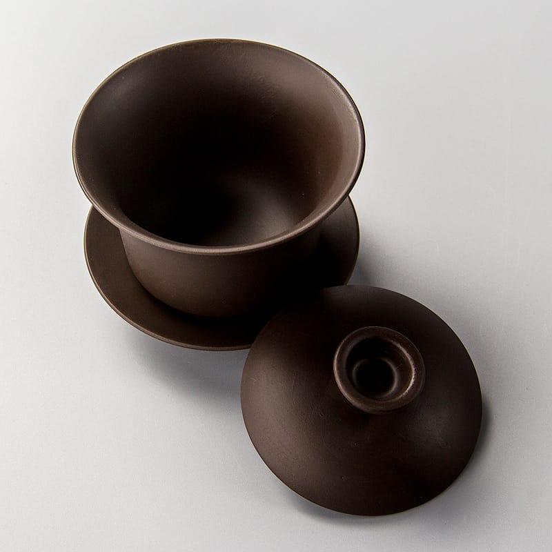 Ikane Studio Objets Bol couvert (Gaiwan) en argile violette Zisha