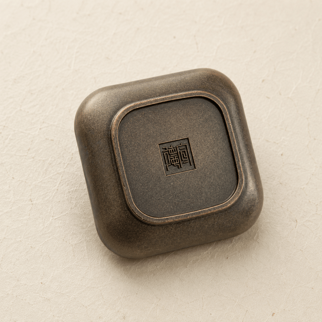 Ikane Studio Objets Mini brûleur d’encens carré — alliage gravé