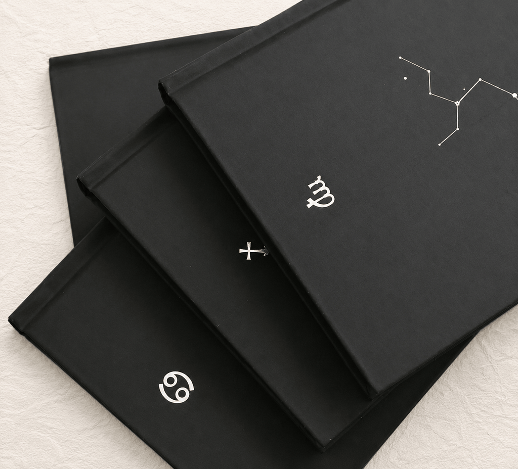 Ikane Studio Bloc de papier Carnet constellation noir