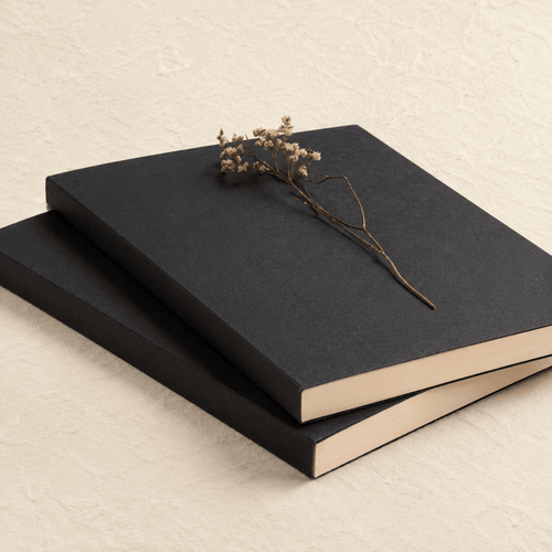 Ikane Studio Bloc de papier Carnet de croquis noir — papier beige
