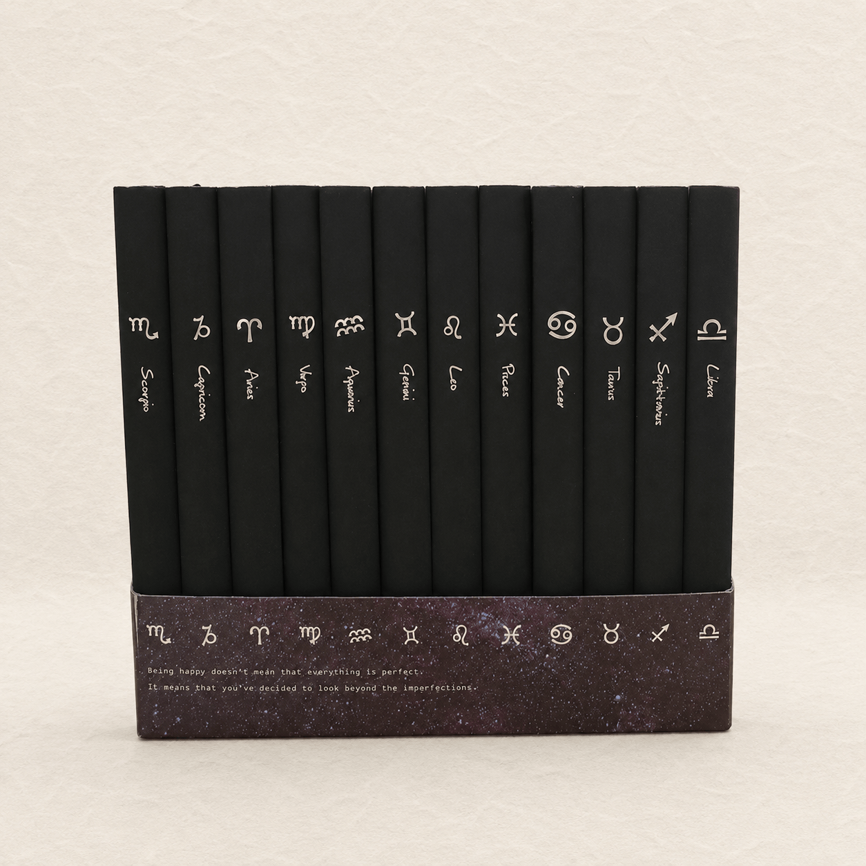 Ikane Studio Bloc de papier Carnet constellation noir