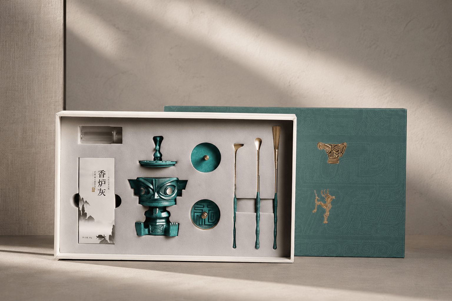 Ikane Studio Objet / Coffret / Cadeau Coffret d’encens Sanxingdui — brûleur et accessoires.