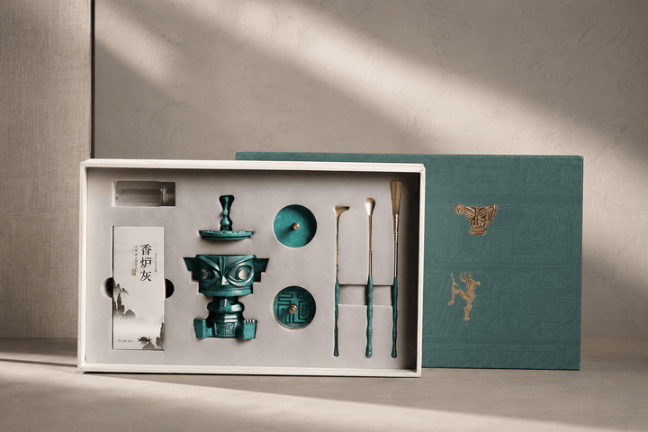 Coffret d’encens Sanxingdui  en cuivre