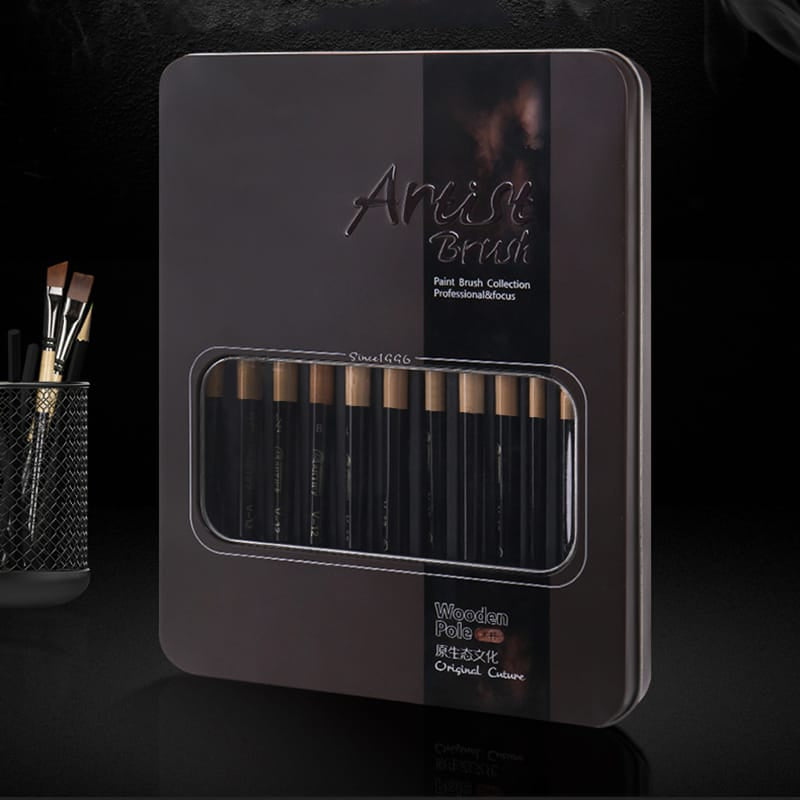 Ikane Studio Outils Coffret de pinceaux peinture acrylique et huile