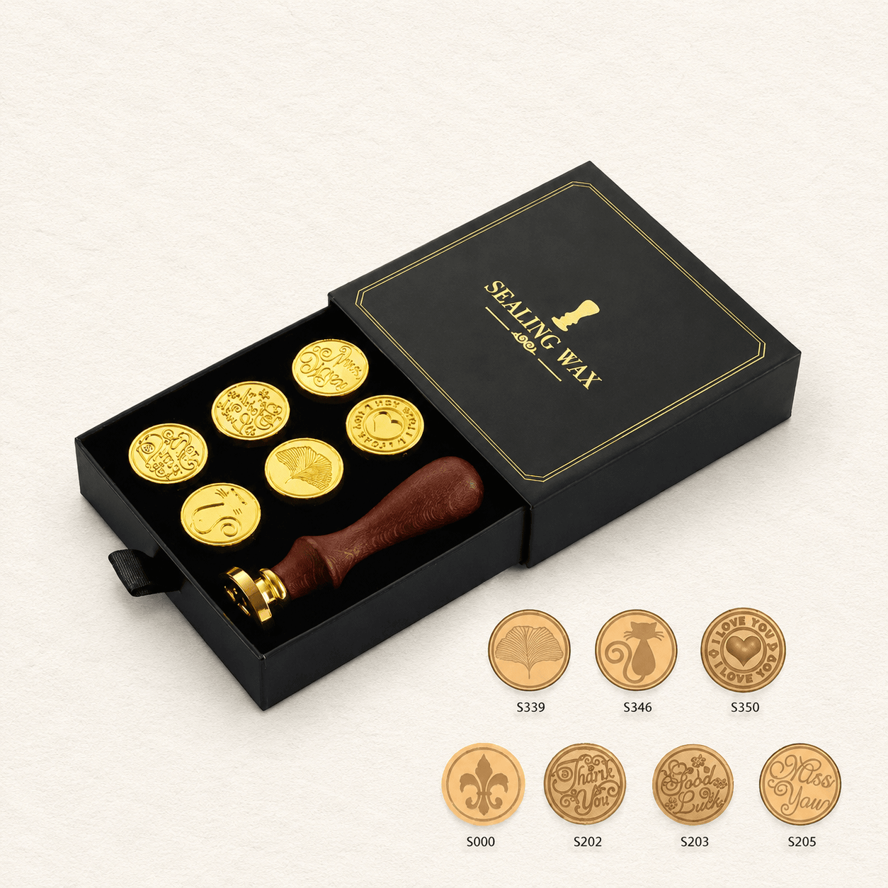Ikane Studio Expérimentation Coffret de sceaux à cacheter — 6 motifs