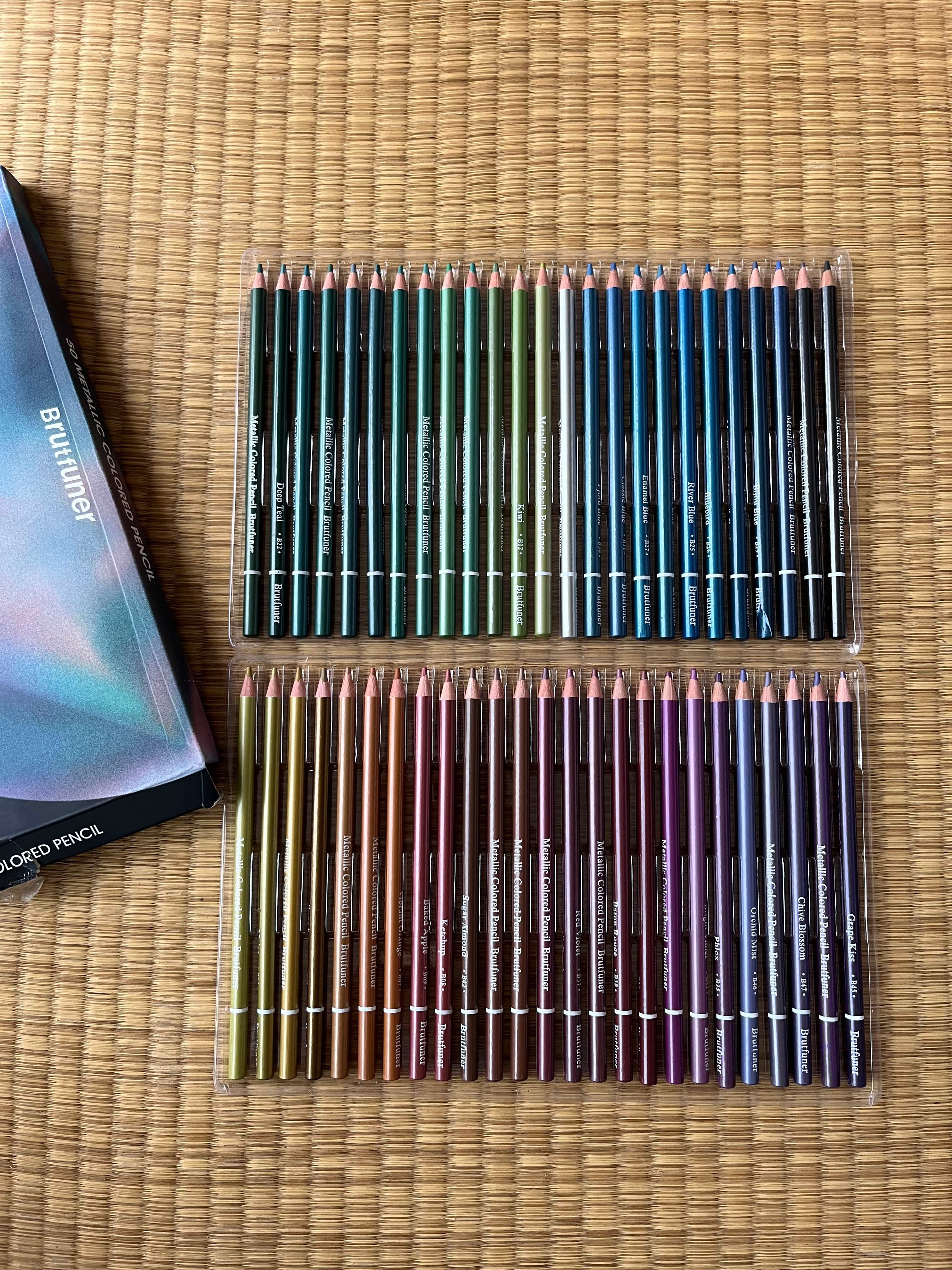 Ikane Studio Matériel d'art / Dessin / Crayon Coffret de 50 crayons de couleur métallisés