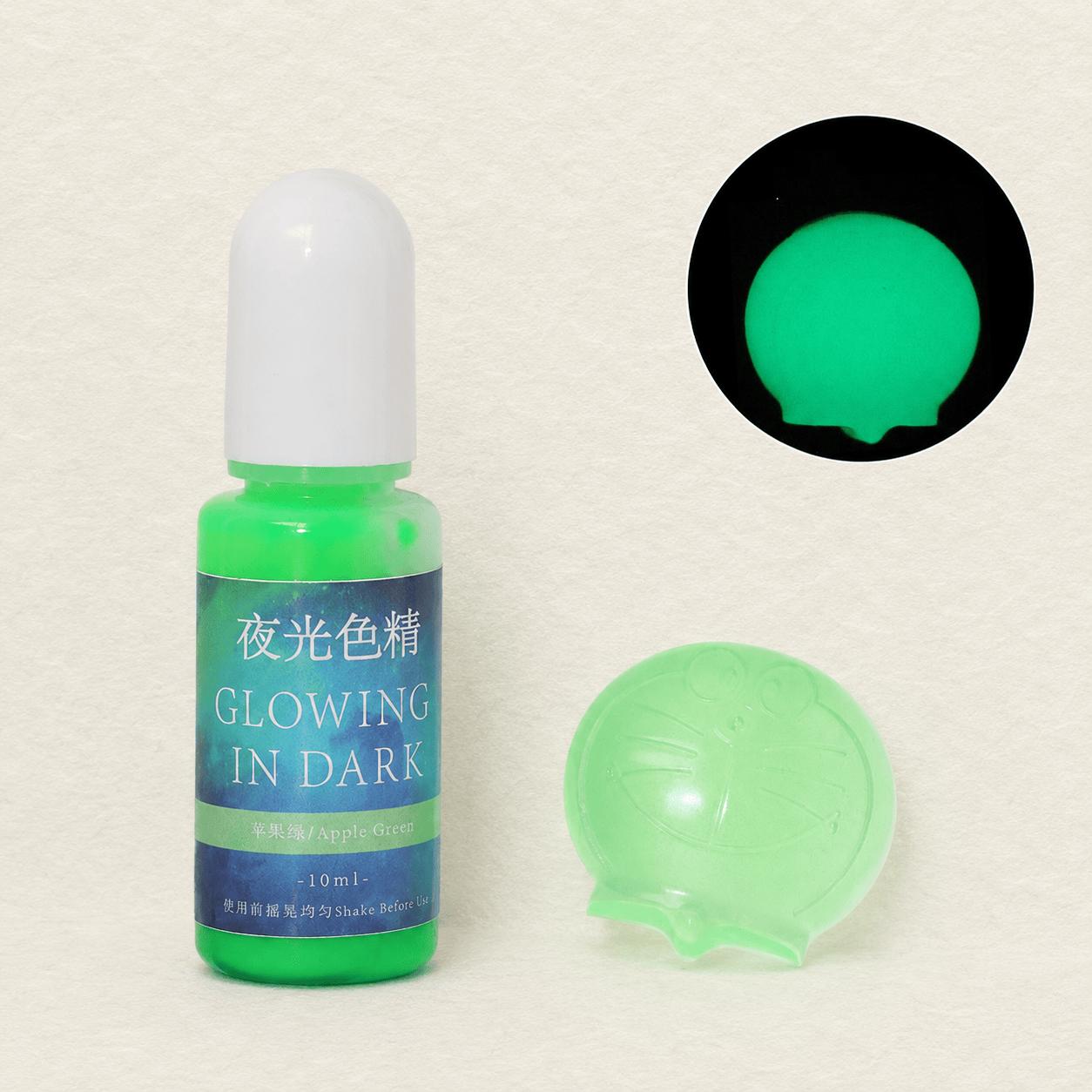 Ikane Studio Expérimentation Vert pomme Colorant liquide phosphorescent pour résine