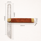 Ikane Studio Outils Équerre réglable en acier & bois — précision d’atelier
