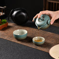Ikane Studio Objets Ensemble de thé de voyage en céramique