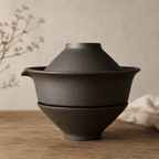 Ikane Studio Objets Gaiwan en grès deux tasses