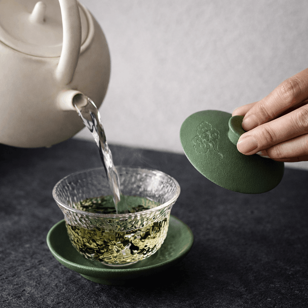Ikane Studio Objet / Coffret / Cadeau Gaiwan peint à la main — Bol couvert de thé