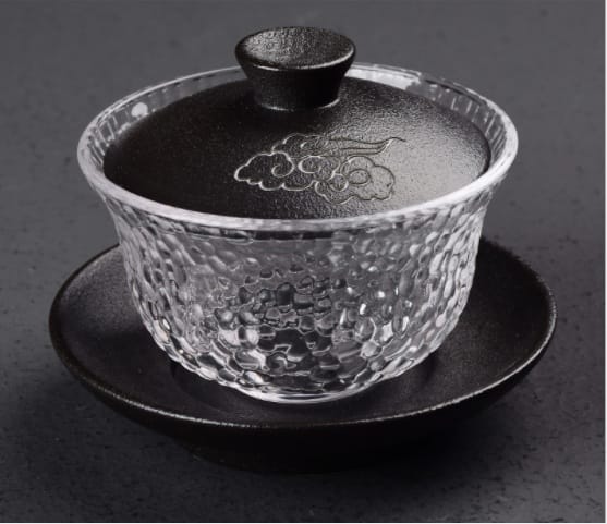 Ikane Studio Objet / Coffret / Cadeau Nuit Minérale Gaiwan peint à la main — Bol couvert de thé