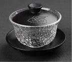 Ikane Studio Objet / Coffret / Cadeau Nuit Minérale Gaiwan peint à la main — Bol couvert de thé