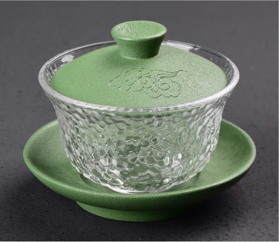 Ikane Studio Objet / Coffret / Cadeau Brume Végétale Gaiwan peint à la main — Bol couvert de thé