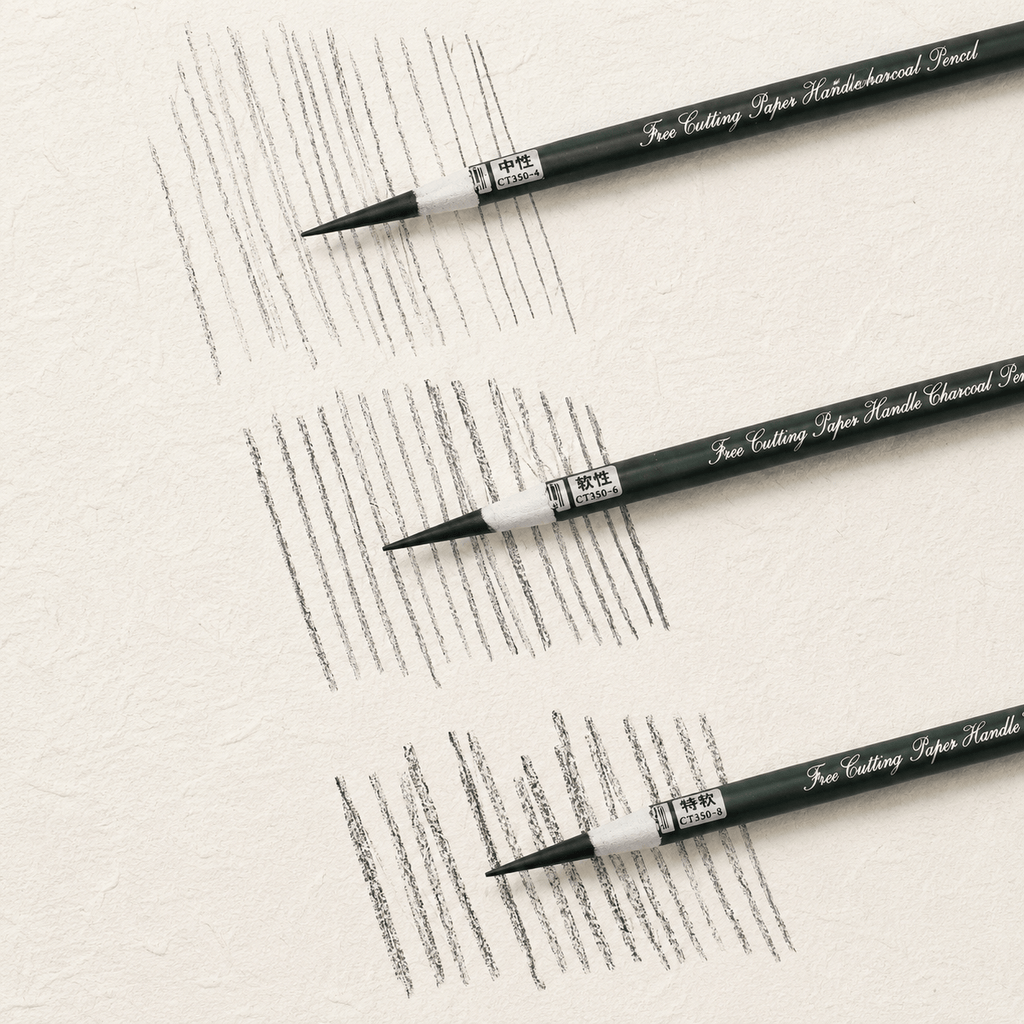 Ikane Studio Matériel d'art / Dessin / Crayon Medium carbon Crayons carbone noir — 3 grades disponibles