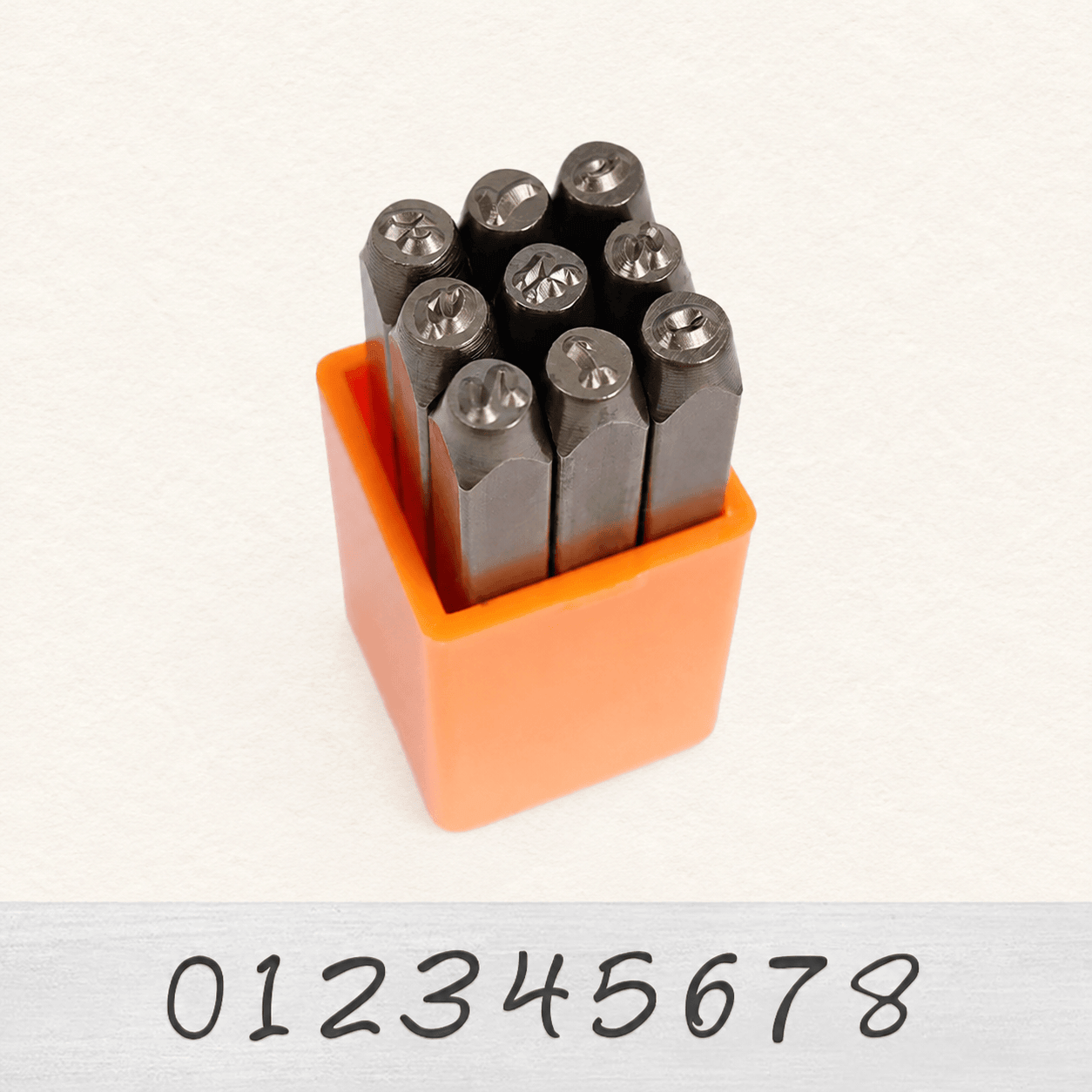 Ikane Studio Expérimentation Poinçons chiffres 3 mm — pour marquer le métal, le cuir et le bois