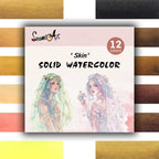 Ikane Studio Matériel d'art / Matière / Peinture Peau Palette aquarelle expérimentale — 12 couleurs