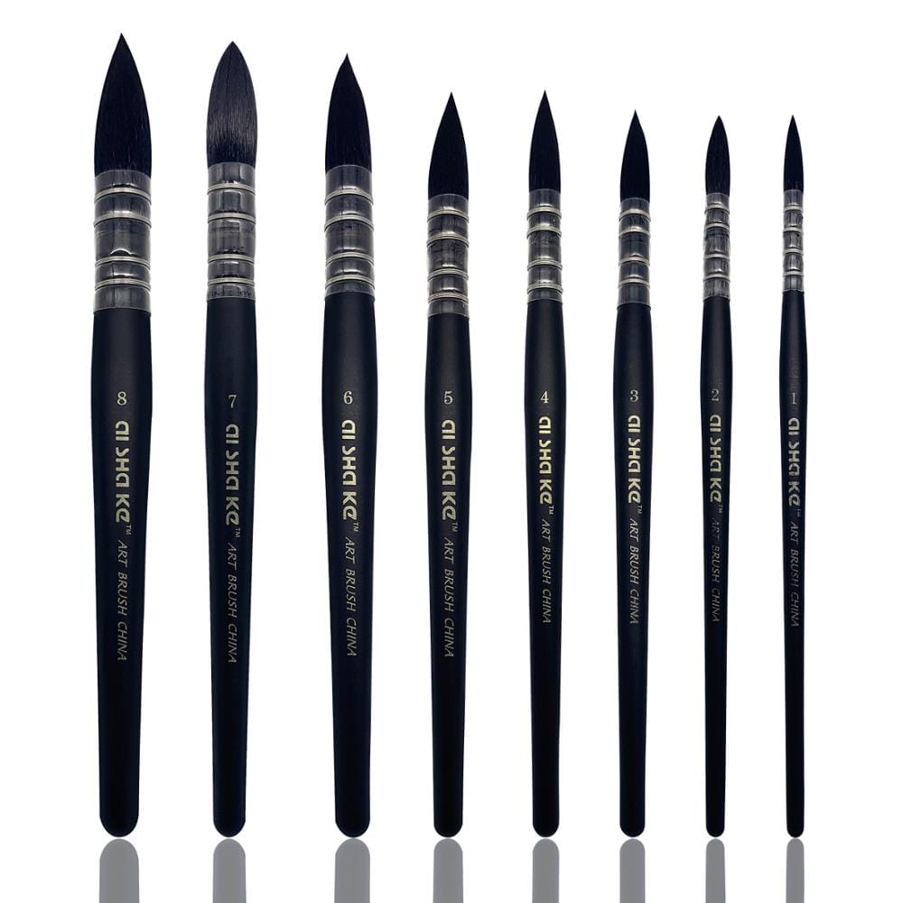 Synthetic wash brush for watercolour