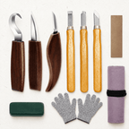 Ikane Studio Outils / Sculpture Pochette de sculpture sur bois — 10 outils essentiels