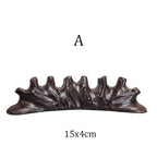 Ikane Studio Matériel d'art / Calligraphie / Pinceau A Repose-pinceau en bois sculpté