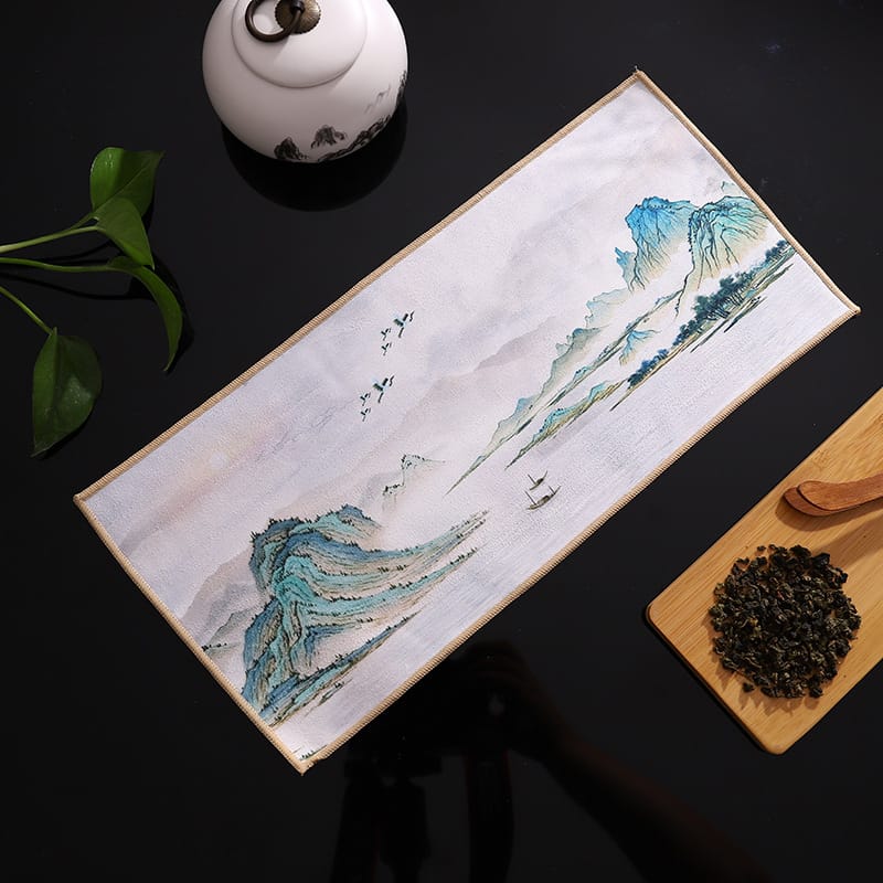 Ikane Studio Objets Paysage Serviette de thé, surface absorbante