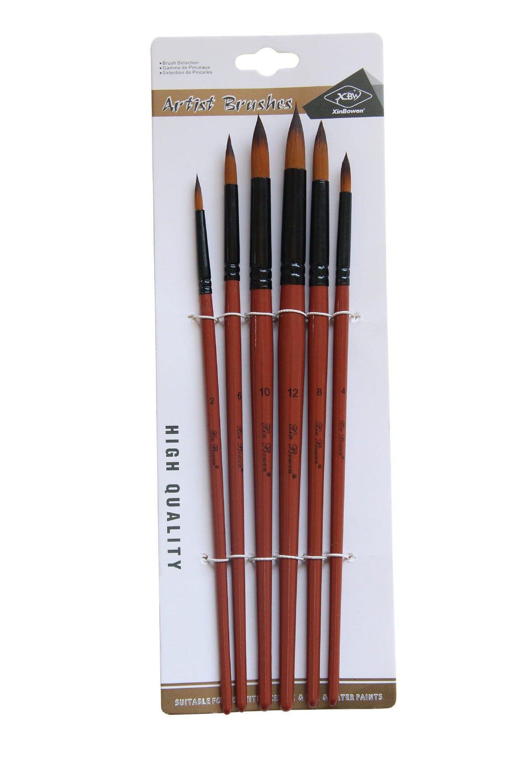 Ikane Studio Outils A Set de 6 pinceaux en nylon – 3 formes