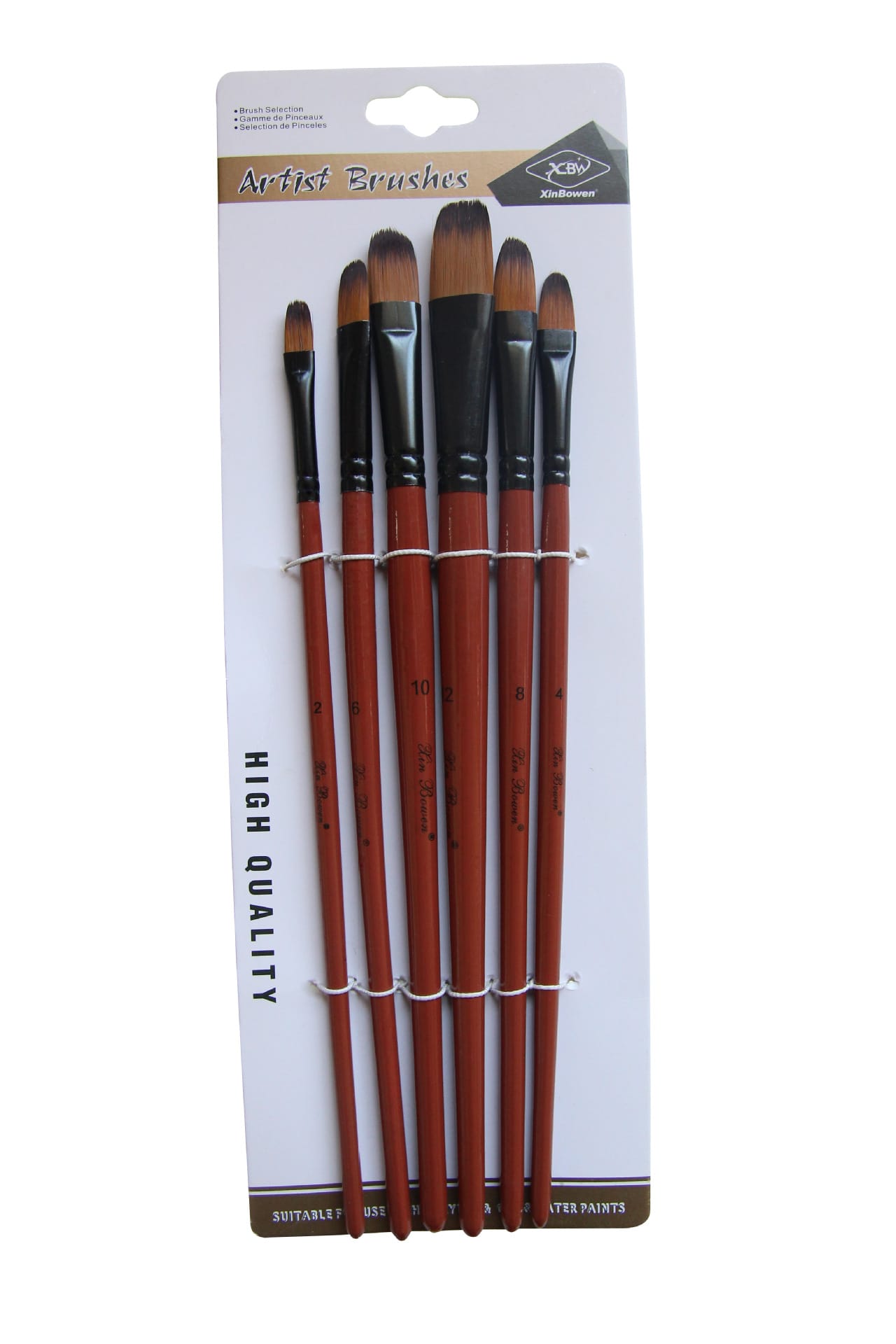 Ikane Studio Outils D Set de 6 pinceaux en nylon – 3 formes