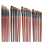 Ikane Studio Outils Set de 6 pinceaux en nylon – 3 formes