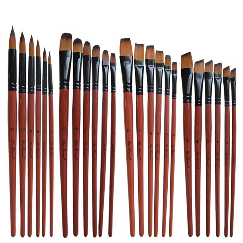 Ikane Studio Outils Set de 6 pinceaux en nylon – 3 formes