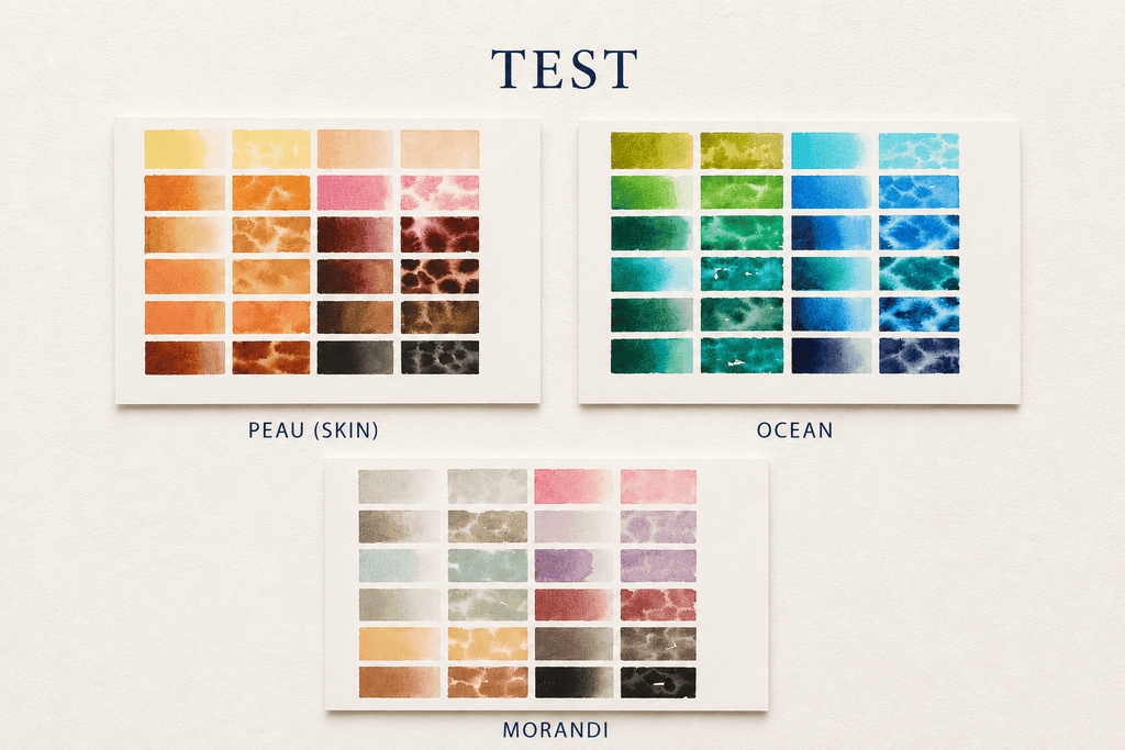 Ikane Studio Matériel d'art / Matière / Peinture Palette aquarelle expérimentale — 12 couleurs