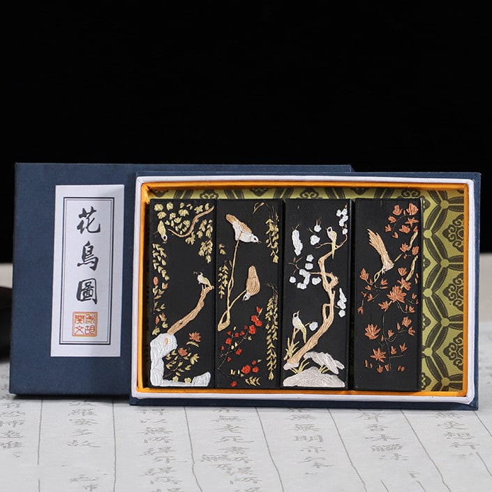 Ikane Studio Encre Flowers and birds Bâtons d’encre, coffret (3 modèles)