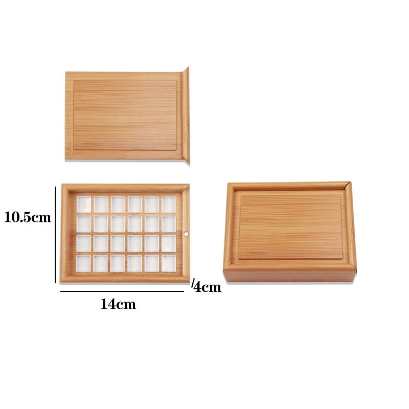 Ikane Studio Objet / Coffret / Cadeau 24 cases Boîtes d’aquarelle en bambou