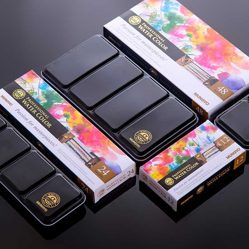 Ikane Studio Matériel d'art / Matière / Peinture Palette d’aquarelle solide – 12 ou 24 couleurs