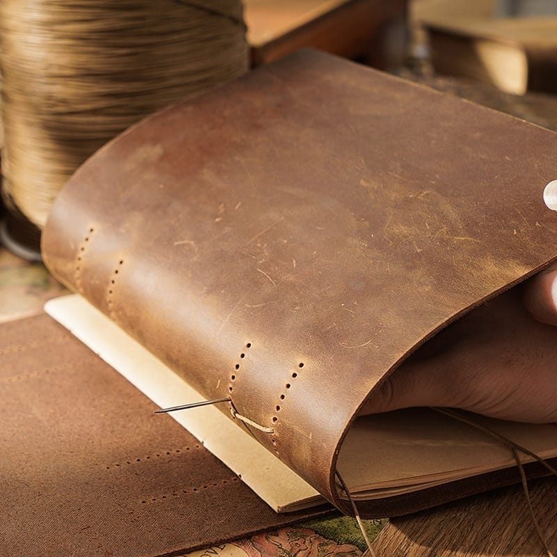 Ikane Studio Objet / Coffret / Cadeau Carnet en cuir véritable – reliure artisanale