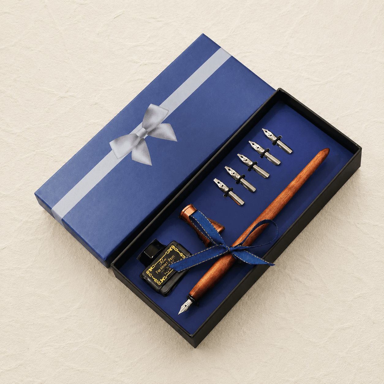 Ikane Studio Encre Bois clair Coffret plume à tremper