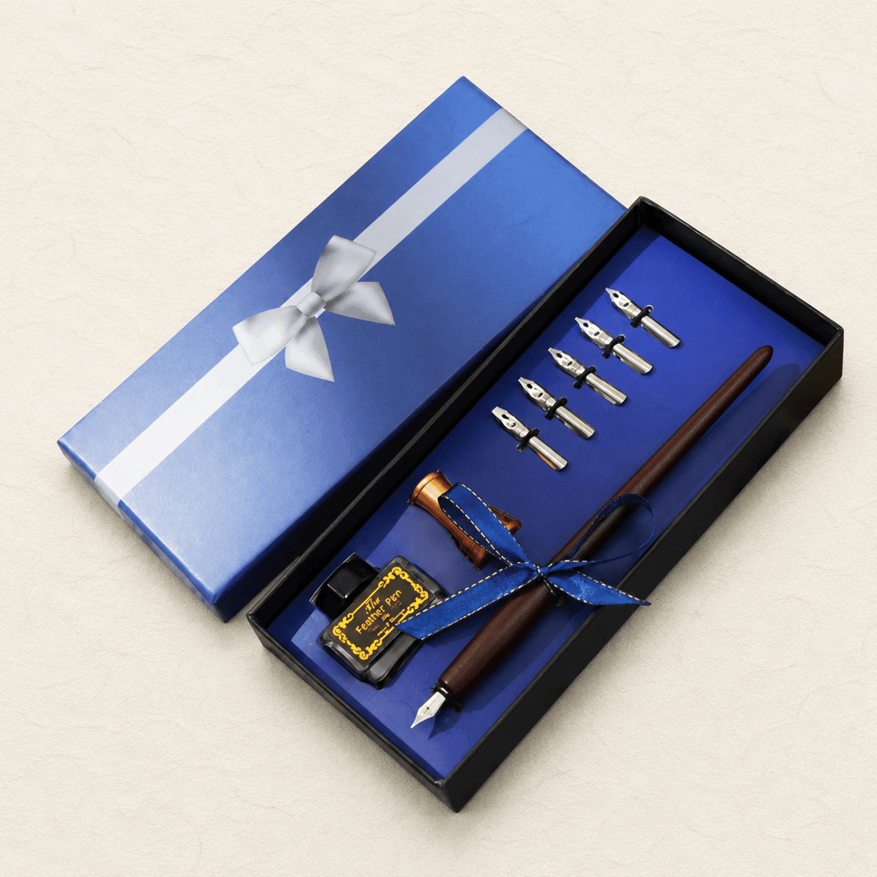 Ikane Studio Encre Bois foncé Coffret plume à tremper