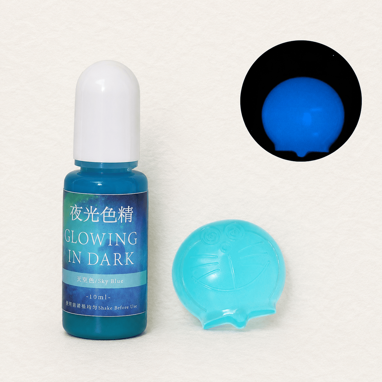 Ikane Studio Expérimentation Bleu ciel Colorant liquide phosphorescent pour résine