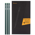Ikane Studio Matériel d'art / Dessin / Crayon Dur Boîte de 12 crayons fusain — pour dessin, esquisse et ombrage
