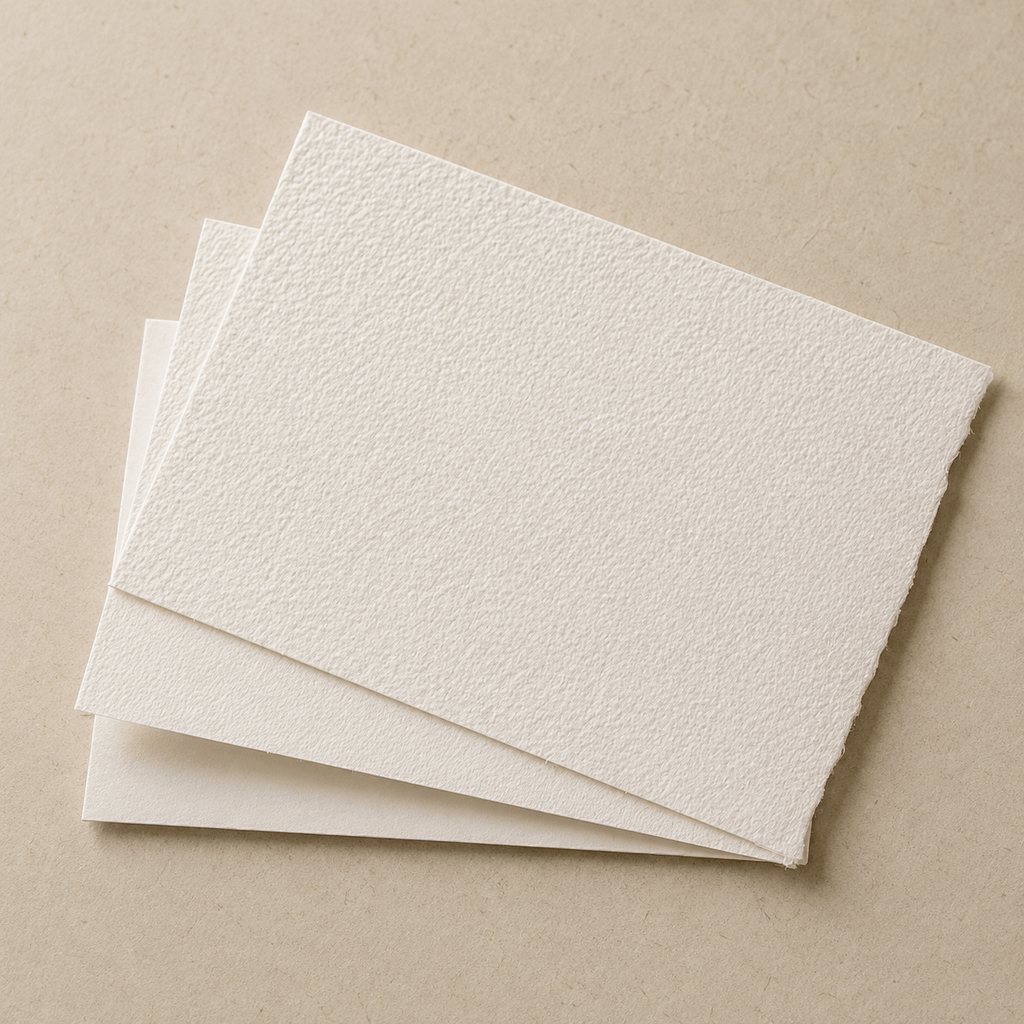 Ikane Studio Bloc de papier Cartes en papier coton – 3 grains pour encre, dessin et aquarelle légère