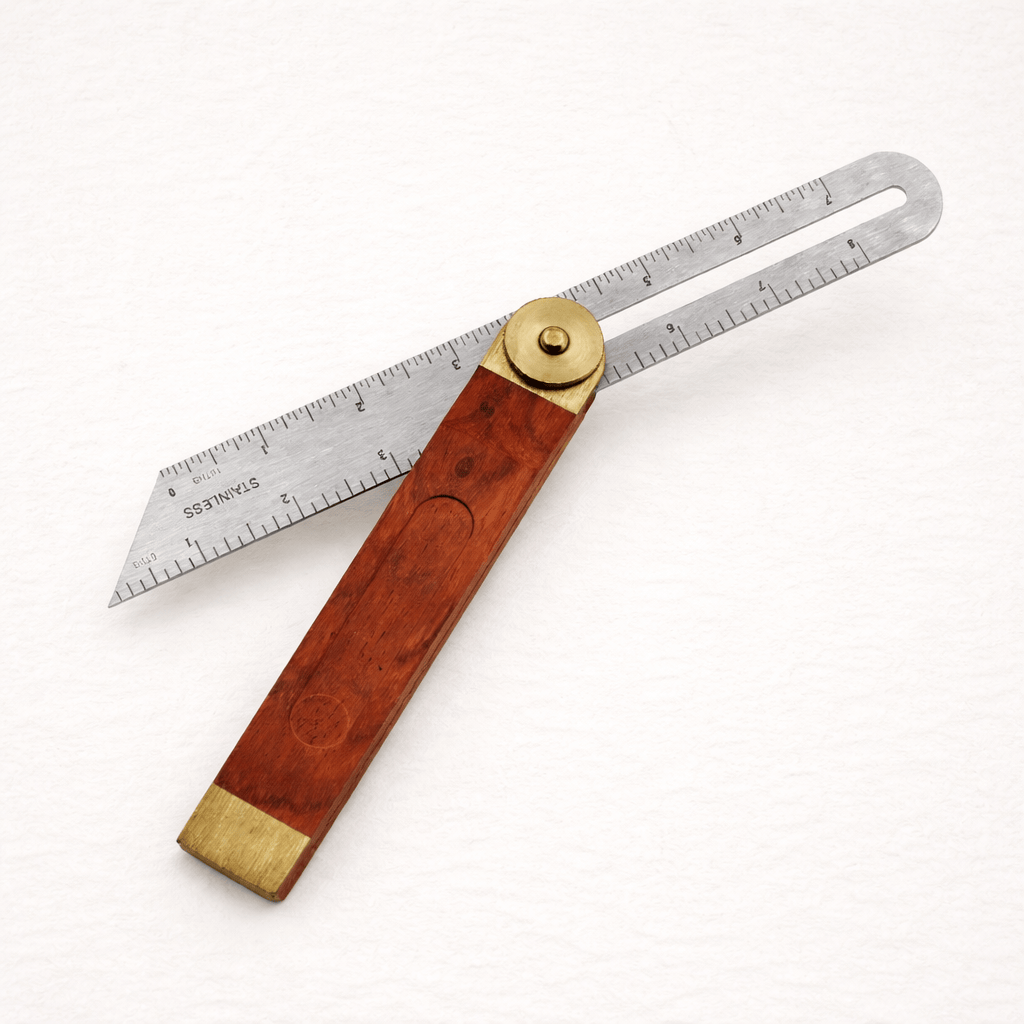 Ikane Studio Outils Équerre réglable en acier & bois — précision d’atelier