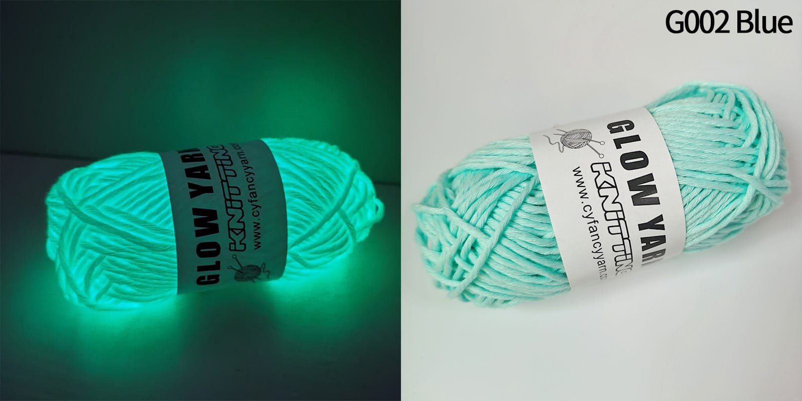 Ikane Studio Couture Blue Fil phosphorescent — matière textile lumineuse