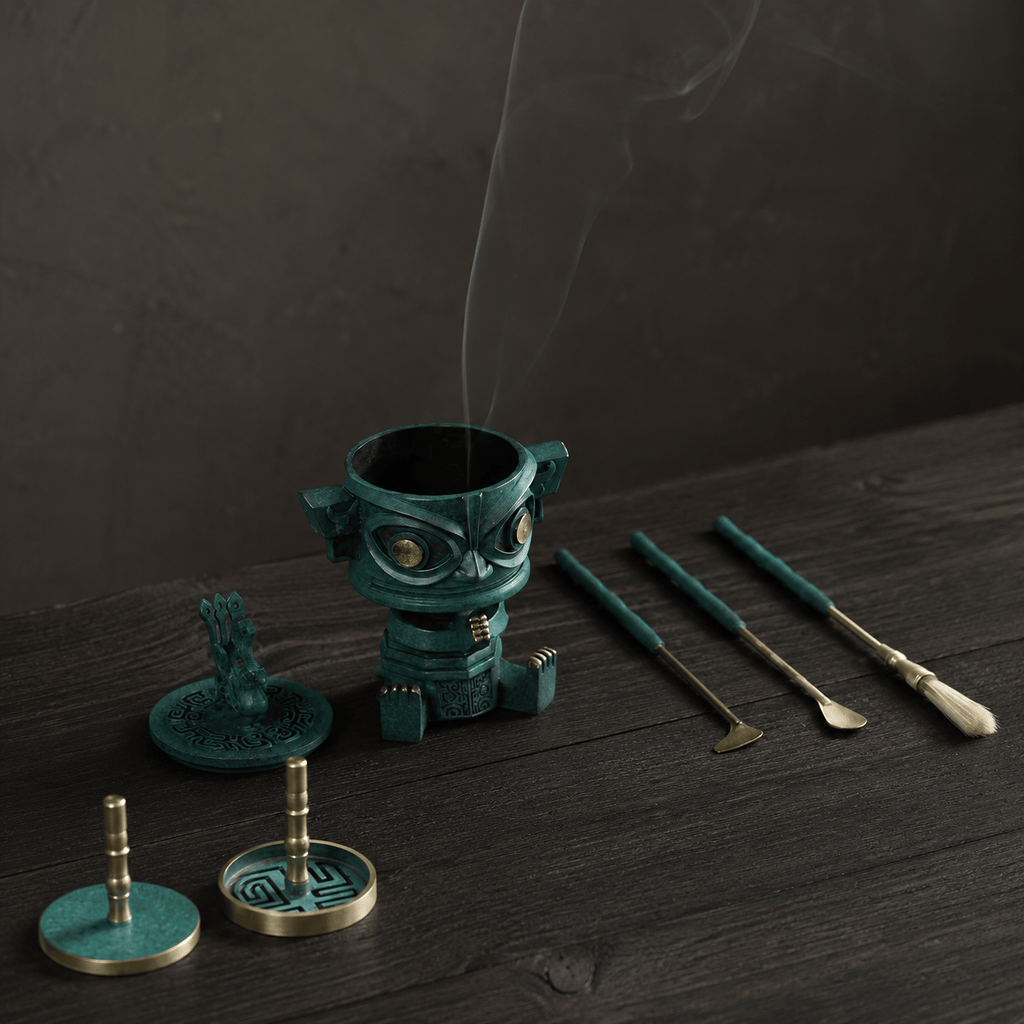 Ikane Studio Objet / Coffret / Cadeau Coffret d’encens Sanxingdui — brûleur et accessoires.