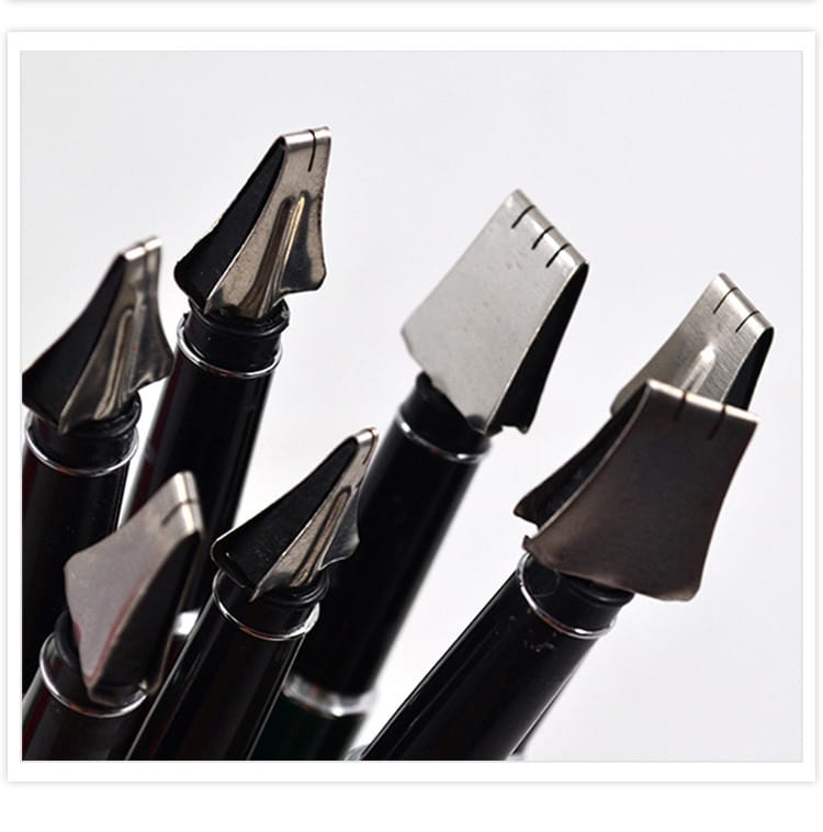 Ikane Studio Encre Set de 7 stylos de calligraphie à plume plate – lettering et tracé structuré
