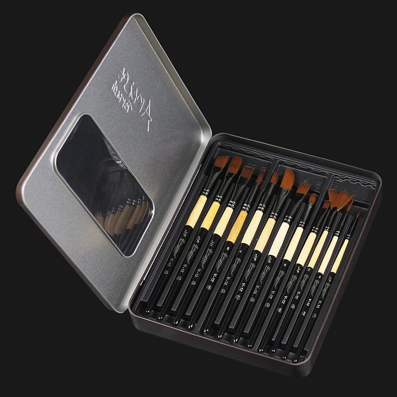 Ikane Studio Outils Coffret de pinceaux peinture acrylique et huile