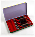 Ikane Studio Encre Set de 7 stylos de calligraphie à plume plate – lettering et tracé structuré