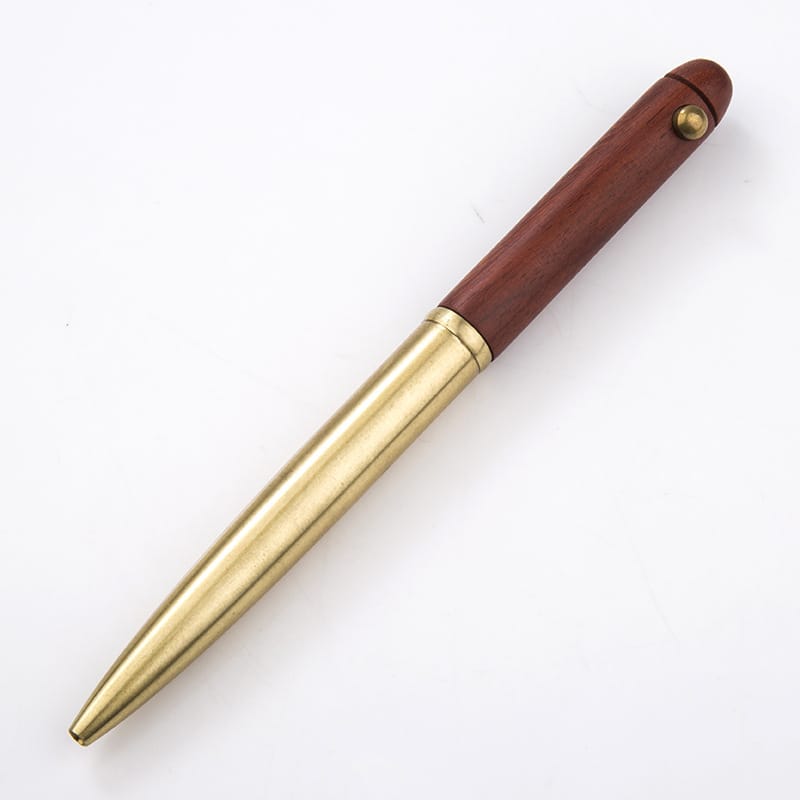 Ikane Studio Objets Santal Stylo bille en laiton et bois